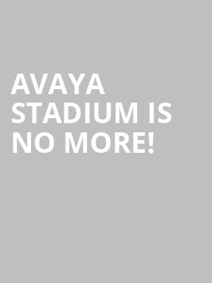 Avaya Stadium is no more